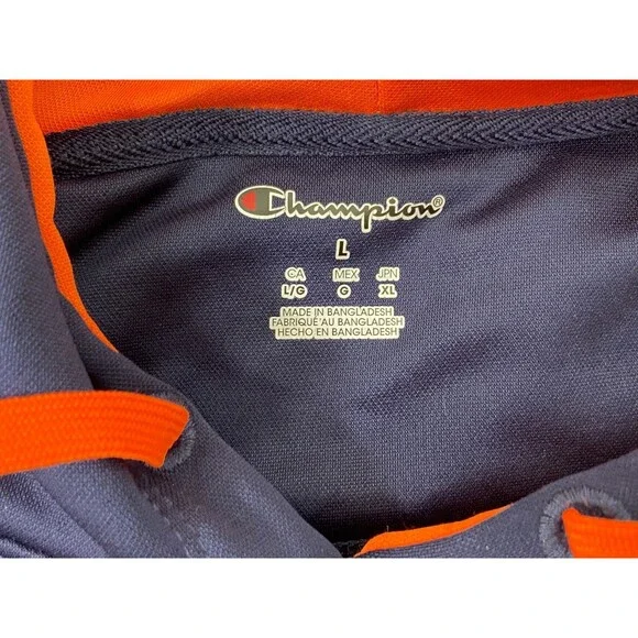 Auburn University Unisex Large Hoodie Champion Blue Orange Tigers - Picture 9 of 10